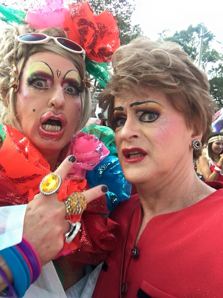 Pauline Pantsdown with Vanesssa Wagner Mardi Gras 2018